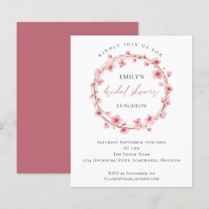 Budget Cherry Blossom Bridal Shower Invitation
