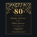 Budget Chic 80th Birthday Invitation<br><div class="desc">Budget Chic 80th Birthday Invitation</div>