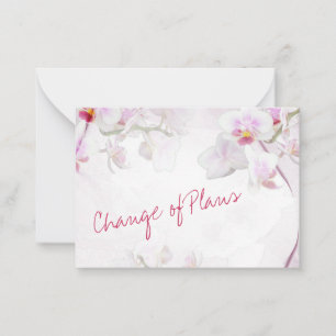 Budget. Chic and floral. Wedding Change of Plans Card