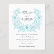 BUDGET Chic AQUA Magnolia Wreath Wedding
