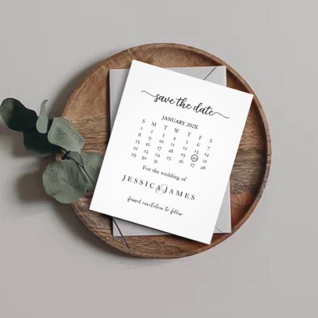 Budget Chic Black and White Wedding Save the Date Flyer (Creator Uploaded)