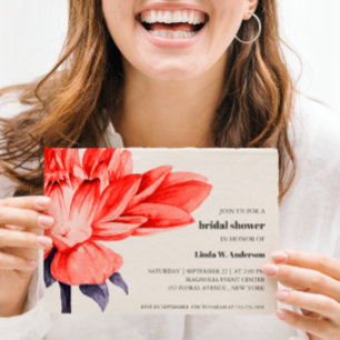 BUDGET Chic Blooming Flower Orange Bridal Shower