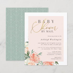 Budget Chic Blush Floral Gold Baby Shower By Mail