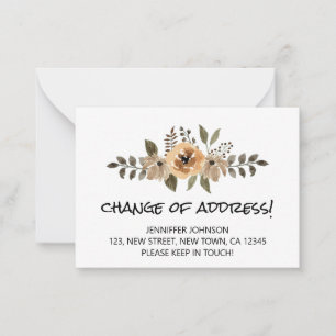 Budget & Chic Change Of Address Announcement Card