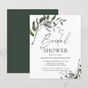 BUDGET Chic Eucalyptus Bridal Shower Invitation