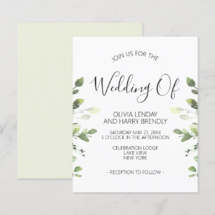 Budget Chic Eucalyptus Greenery Wedding Invitation