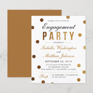 Budget Chic Gold Glitter Confetti Engagement Party