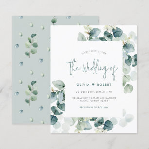 Budget Chic Modern Eucalyptus Greenery Wedding