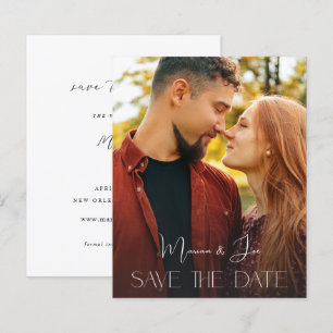 Budget Chic Photo Suprise Verti Save the Date