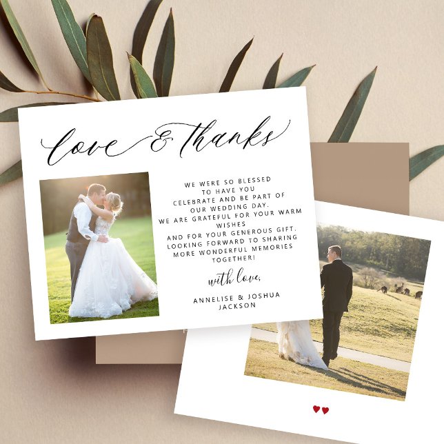 Budget chic script 2 photos wedding love thank you (Creator Uploaded)