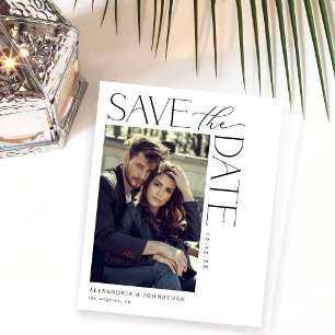 Budget Chic Stylish Mod Photo Save the Date 2