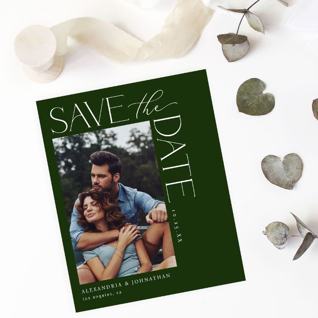 Budget Chic Stylish Mod Photo Save the Date 2 DGre Flyer (Creator Uploaded)
