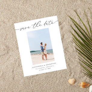 Budget Chic Stylish Mod Photo Save the Date 3 Flyer