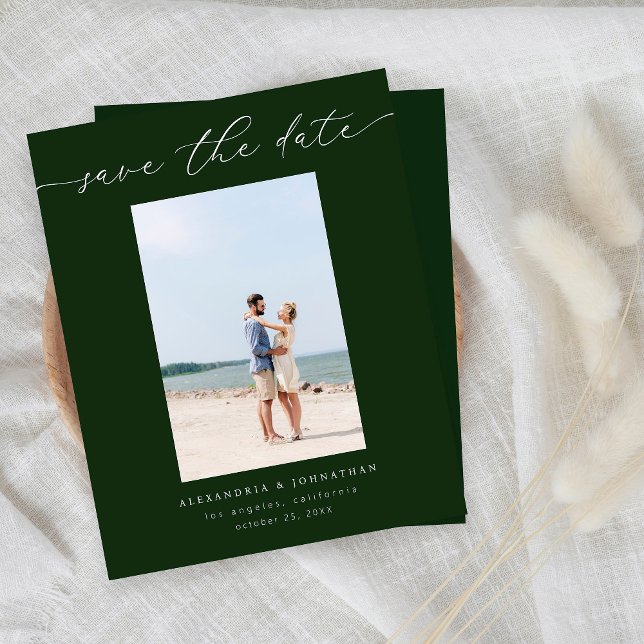 Budget Chic Stylish Mod Photo Save the Date 3 GRN (Creator Uploaded)
