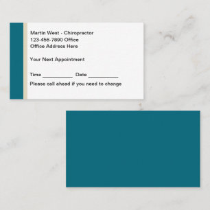 Budget Chiropractor Appointment Business Cards 