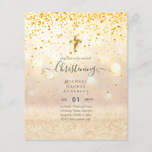 BUDGET CHRISTENING Invite Baptism Bautizo Bautismo Flyer