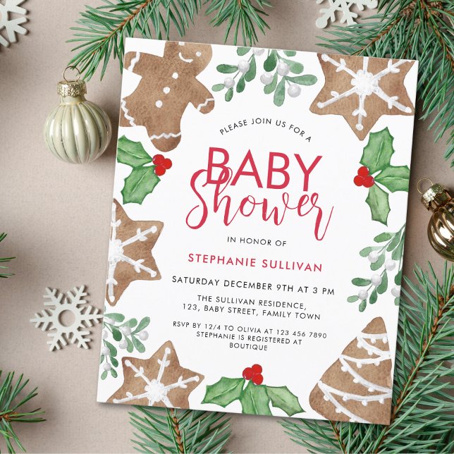Budget Christmas Baby Shower Invitation  (Creator Uploaded)