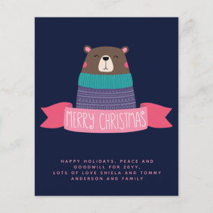 Budget Christmas Bear Personalised Annual Letter