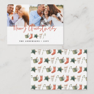 budget Christmas cookie drinks candy cane holiday Card