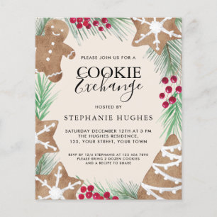 Budget Christmas Cookie Exchange Party Invitation