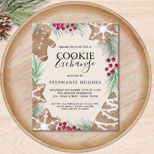 Budget Christmas Cookie Exchange Party Invitation