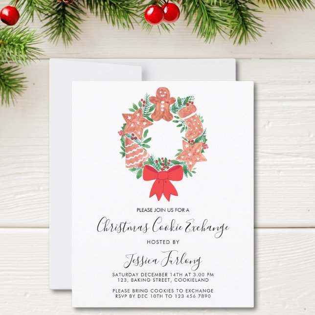 Budget Christmas Cookie Exchange Party Invitation (Creator Uploaded)