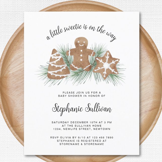 Budget Christmas Cookies Baby Shower Invitation  (Creator Uploaded)