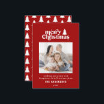 budget Christmas graphic typography photo holiday Card<br><div class="desc">budget Merry Christmas graphic typography photo holiday card. With modern hand drawn text and trees.</div>