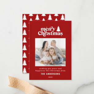 budget Christmas graphic typography photo holiday Card