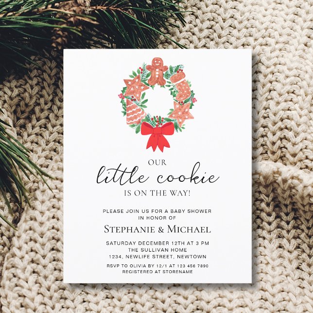 Budget Christmas Holiday Baby Shower Invitation (Creator Uploaded)