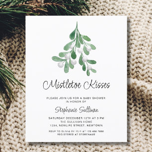 Budget Christmas Holiday Baby Shower Invitation 