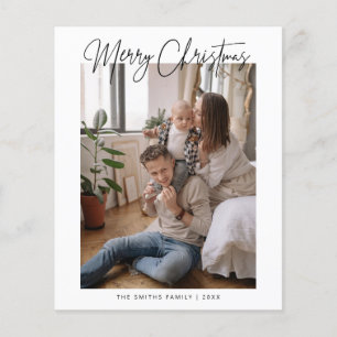 Budget Christmas Holiday Greetings Photo Card