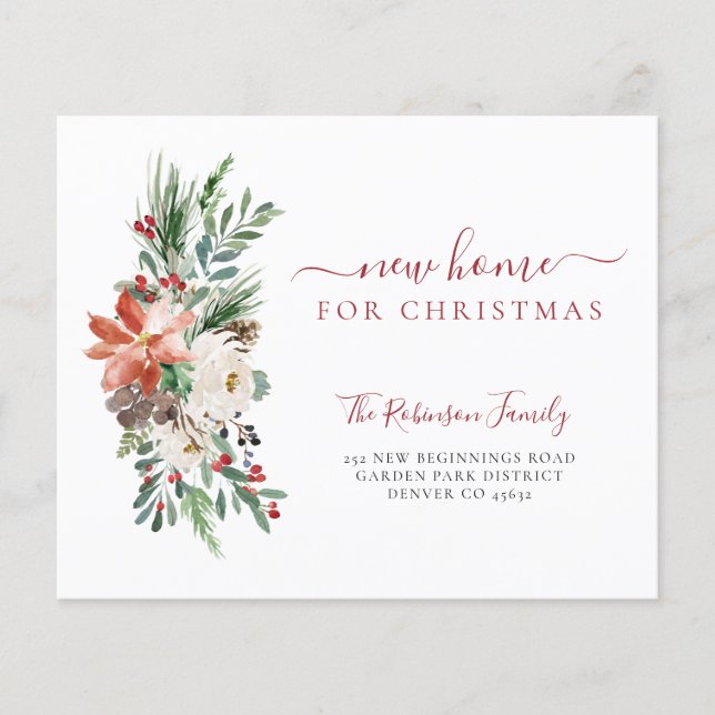 Budget Christmas holiday moving announcement (Front)