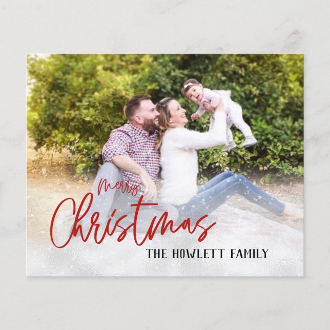 Budget Christmas Holiday Photo Template  (Front)