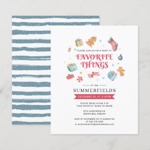 Budget Christmas Holidays Favourite Things Invite
