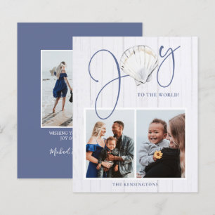 Budget Christmas Joy Seashell Holiday Photo