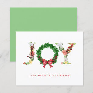 Budget Christmas joy simple elegant Holiday Card