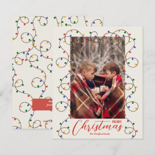 Budget Christmas Light Strand Photo Cards