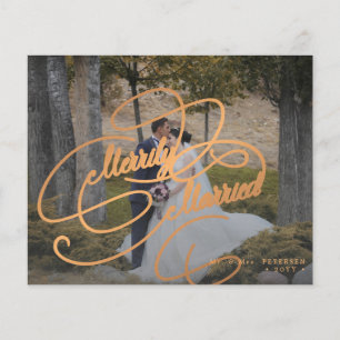 Budget Christmas newlyweds photo holiday card