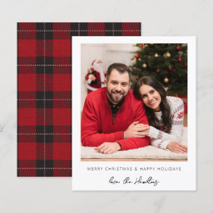 Budget Christmas or Holiday Instant Photo w Plaid