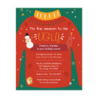 Budget Christmas Party Ugly Sweater Invitation