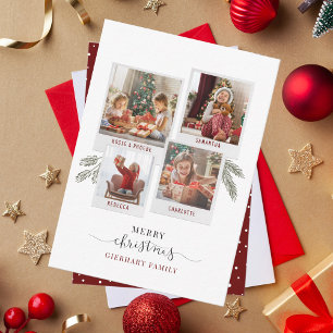 Budget Christmas Photo Collage Family Card