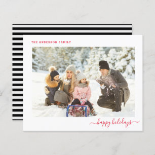 Budget Christmas Photo Modern Minimal 2024. Card