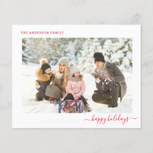 Budget Christmas Photo Modern Minimal 2024 Card