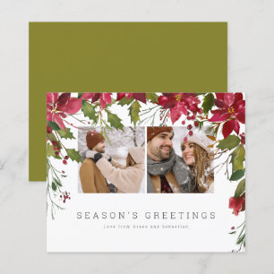 BUDGET Christmas Poinsettia Photo Personalised