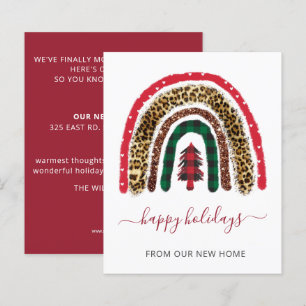 Budget Christmas Rainbow Weve Moved Holiday Cards
