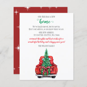 Budget Christmas Tree Car We've Moved Holiday Card