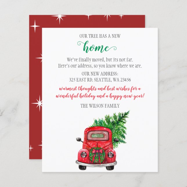 Budget Christmas Tree Car We've Moved Holiday Cars (Front/Back)