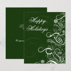 Budget Christmas Tree Green Business Holiday Card