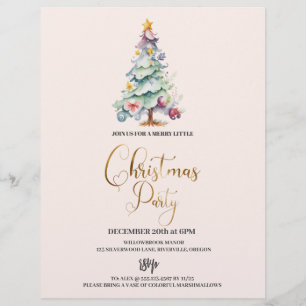 Budget Christmas Tree Holiday Party Flyer